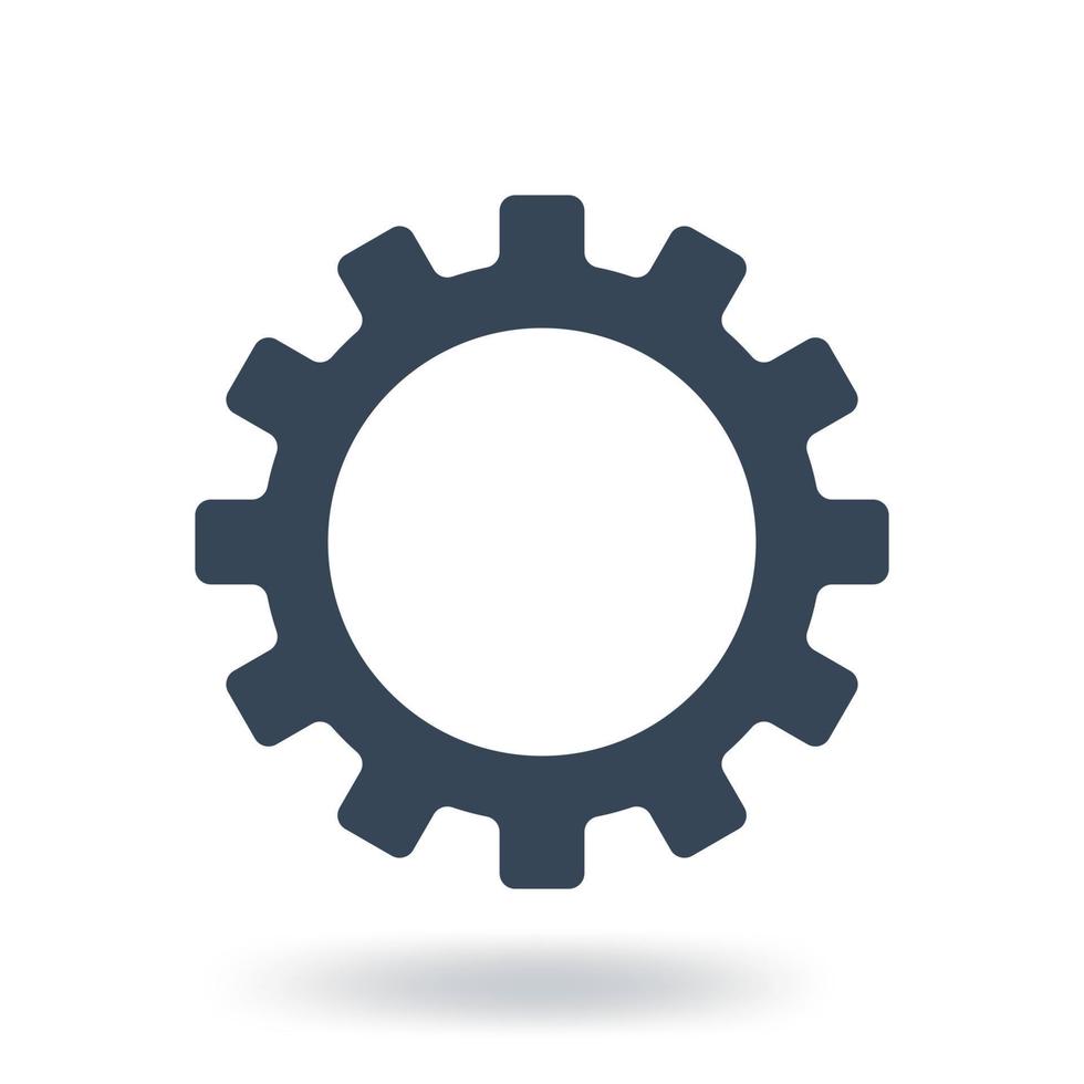 Fill Gear Icon. Settings symbol. Flat style. Vector illustration isolated  on white background. 10524988 Vector Art at Vecteezy