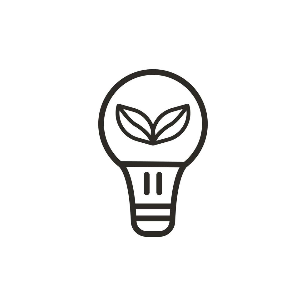 light and earth icon in the concept of protecting the environment, go green idea. vector