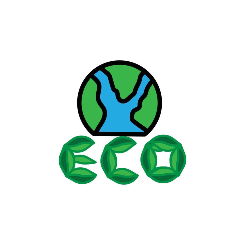 light and earth icon in the concept of protecting the environment, go green idea. vector
