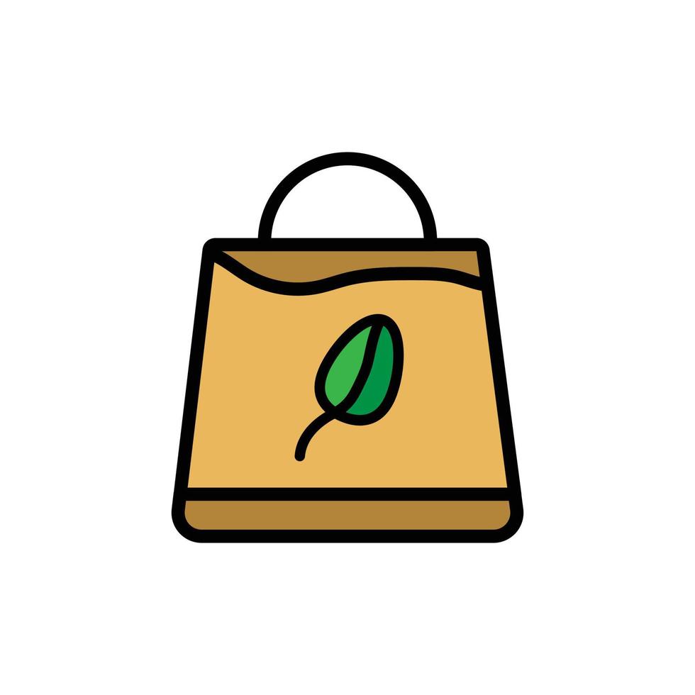 paper bag icon. go green design vector illustration.