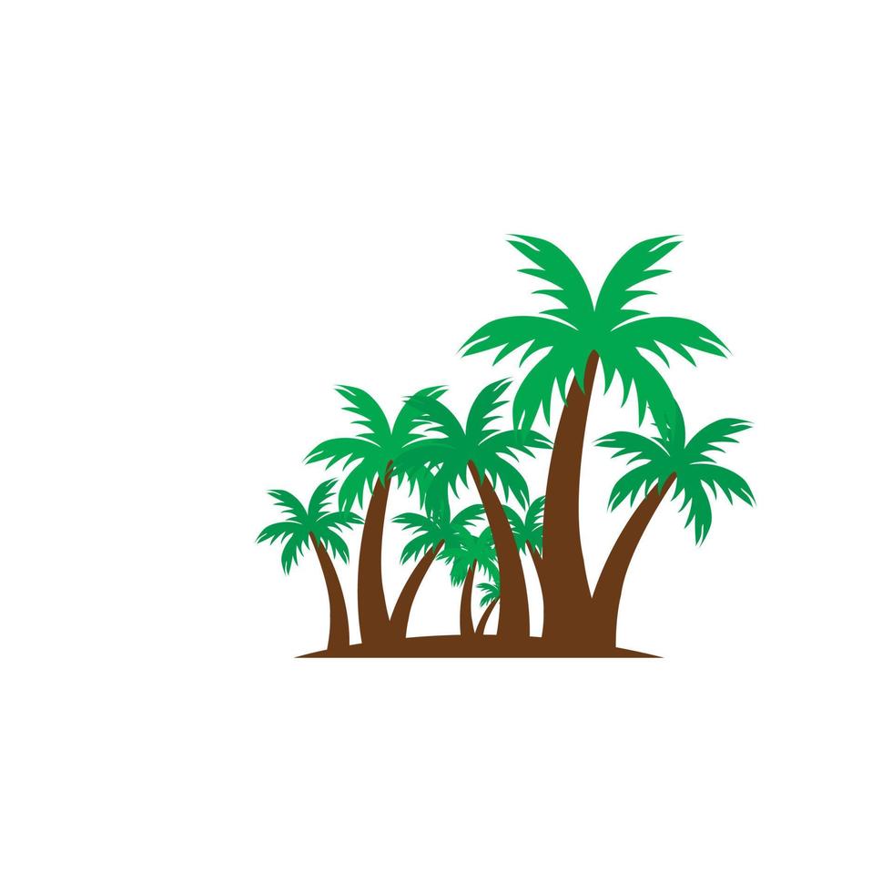 ilustración de árbol de coco. diseño vectorial que es muy adecuado para pancartas, folletos, sitios web, aplicaciones, impresión, etc. vector