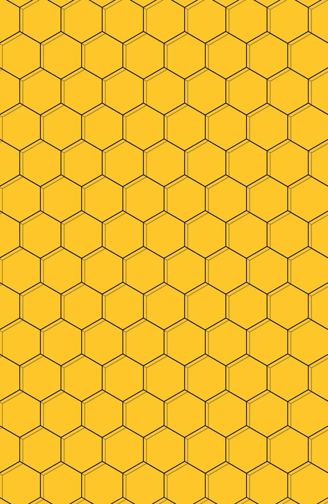Abstract yellow hexagon photo