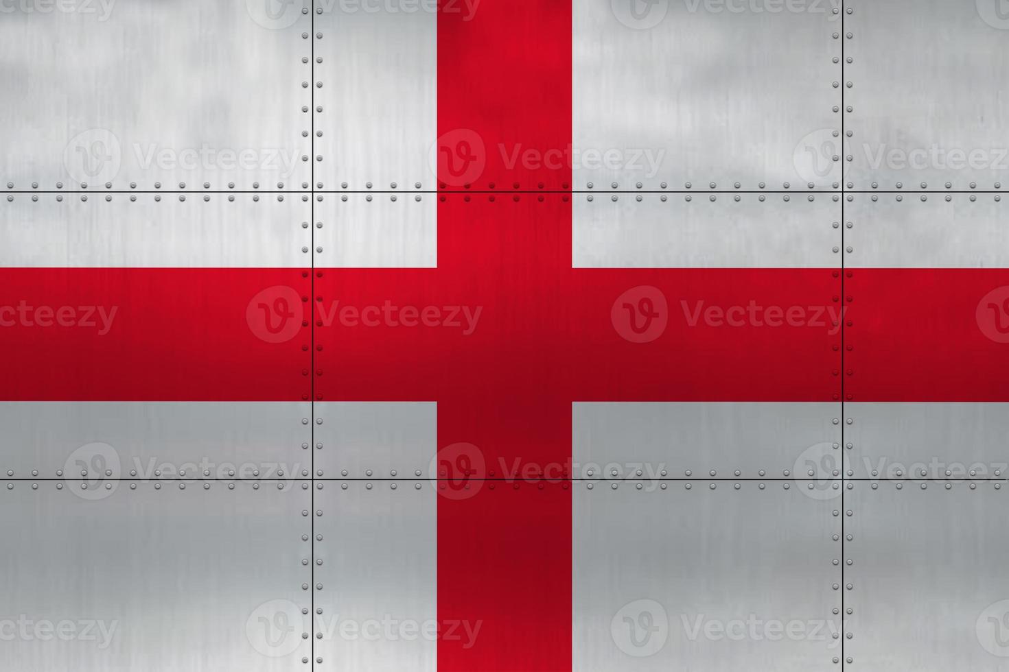 Flag of England on metal photo