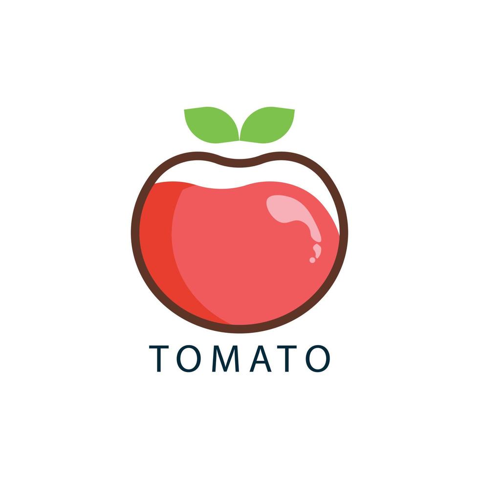 ilustración de icono de tomate de estilo plano, diseño vectorial adecuado para agricultura, alimentos y bebidas. vector