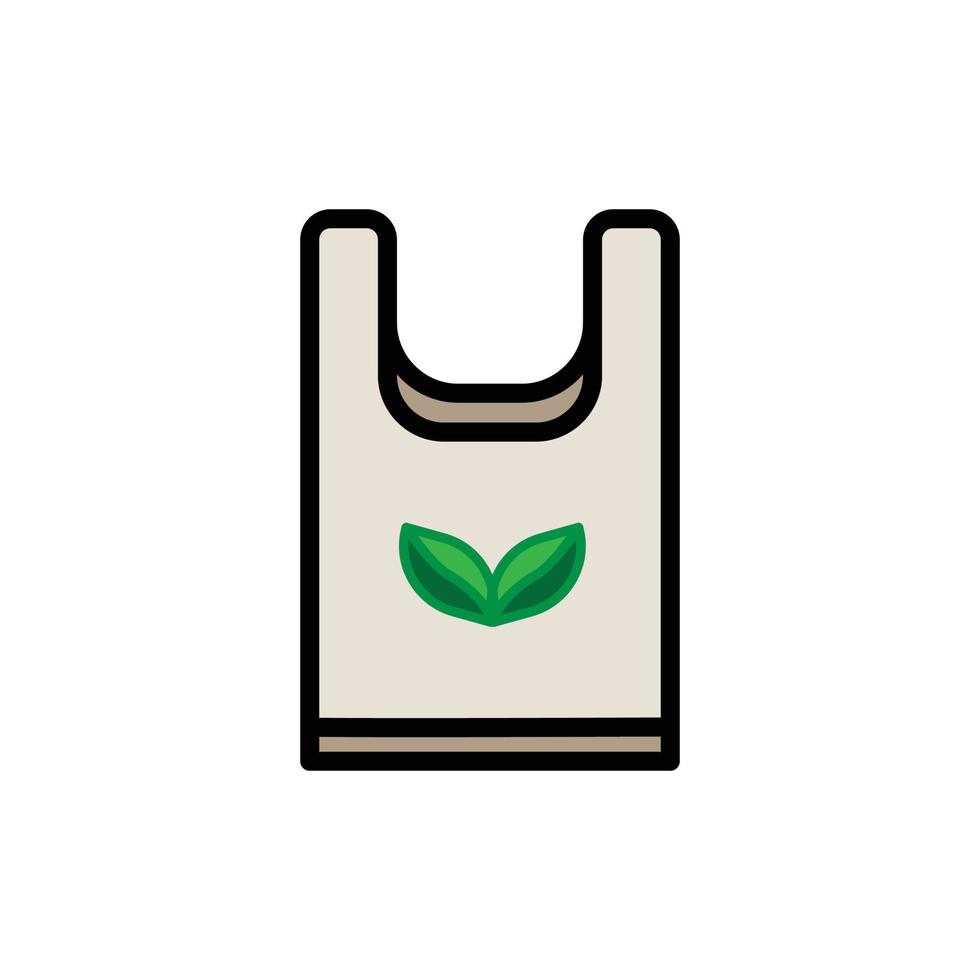icono de bolsa de plástico, prohibición del uso de plástico, contaminación, residuos plásticos. vector