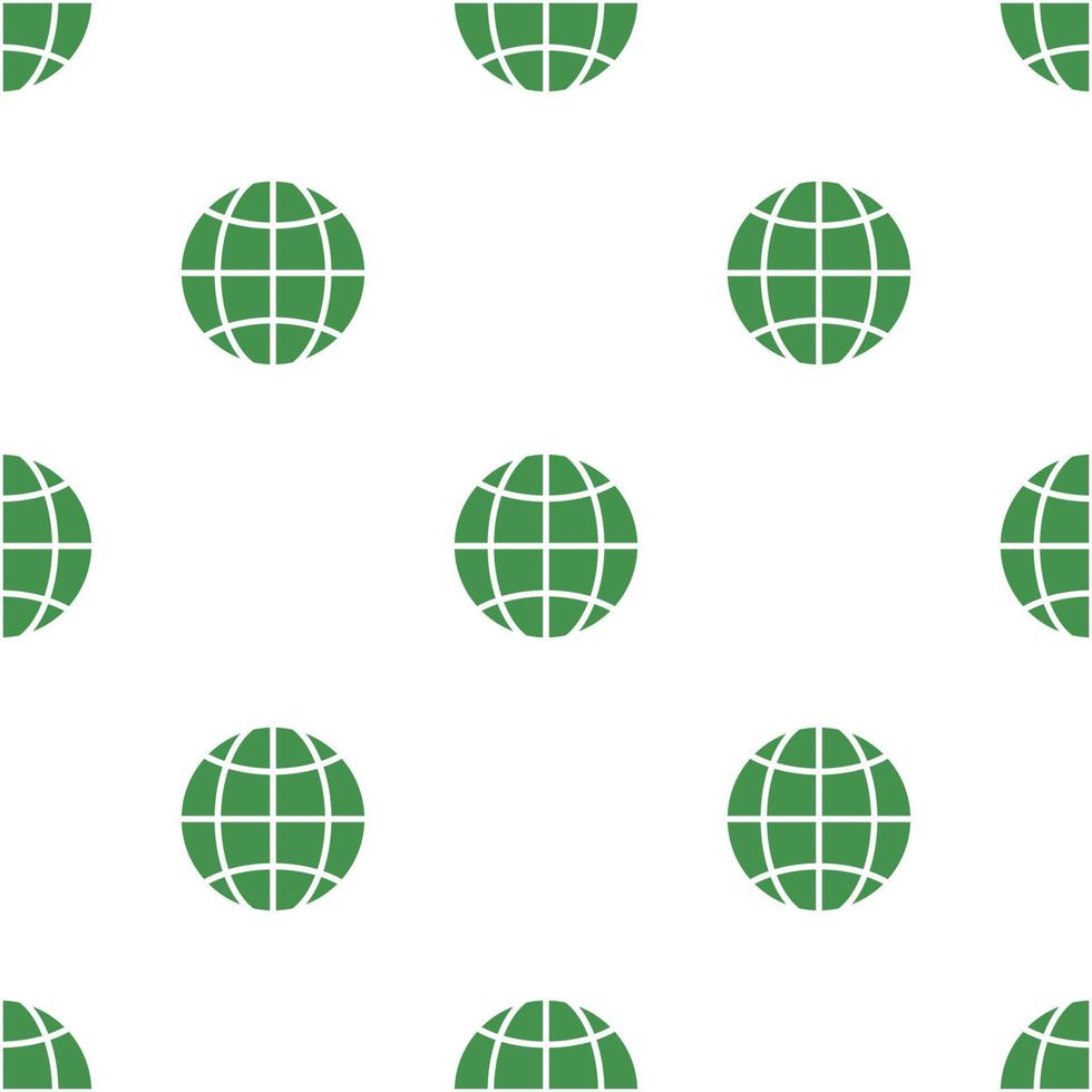 Seamless pattern with web environment icon. Green ecological sign. Protect planet. Vector illustration for design, web, wrapping paper, fabric, wallpaper