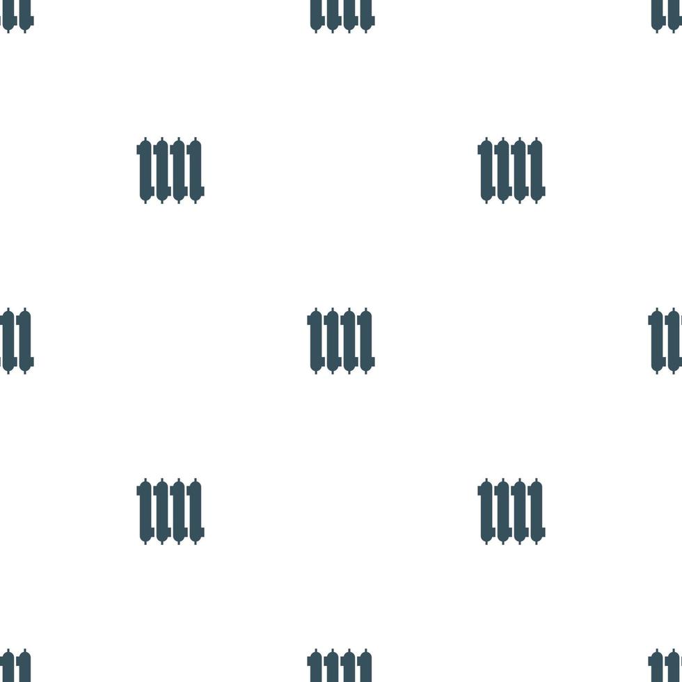 Seamless pattern with radiator on white background. Flat style icon of utilities. Symbol of light. Vector illustration for design, web, wrapping paper, fabric, wallpaper.