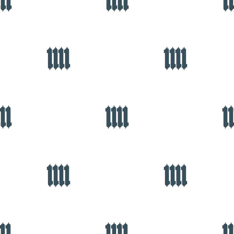 Seamless pattern with radiator on white background. Flat style icon of utilities. Symbol of light. Vector illustration for design, web, wrapping paper, fabric, wallpaper.