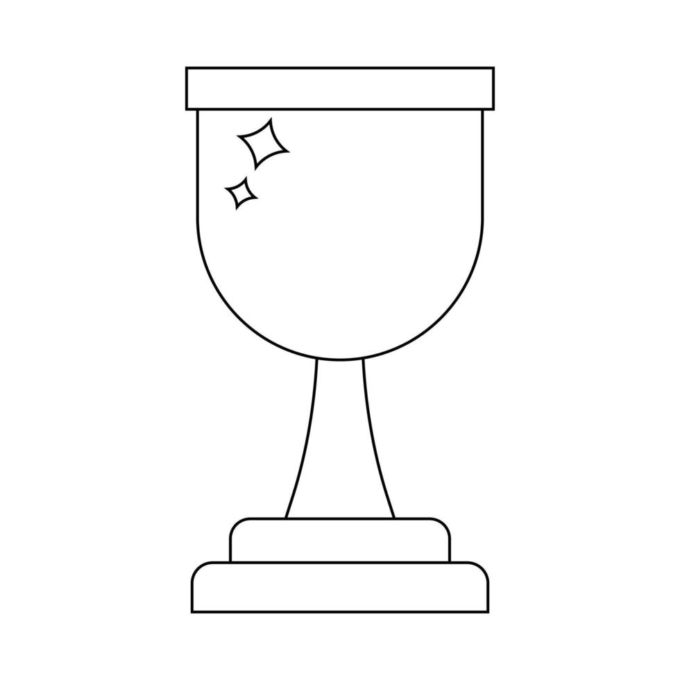 icono de la copa del trofeo del ganador del vector. premio de estilo de línea aislado sobre fondo blanco. ilustración vectorial limpia y moderna para diseño, web. vector