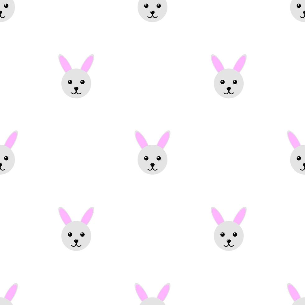 Seamless pattern with cute rabbit. Vector illustration for design, web, wrapping paper, fabric, wallpaper.