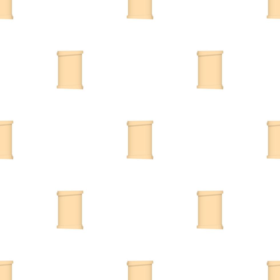 Seamless pattern with scroll of papyrus on white background. Vector illustration.