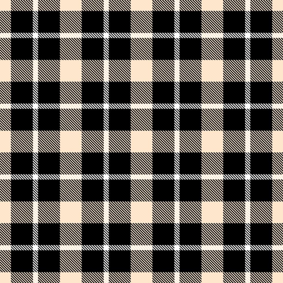 Beige tartan vector seamless pattern