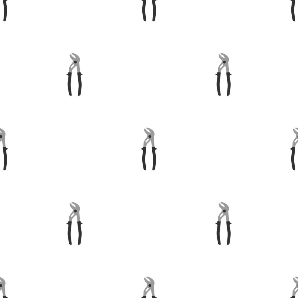 Seamless pattern with water cimping pliers icons. Repair symbols. Vector illustration for design, web, wrapping paper, fabric, wallpaper.
