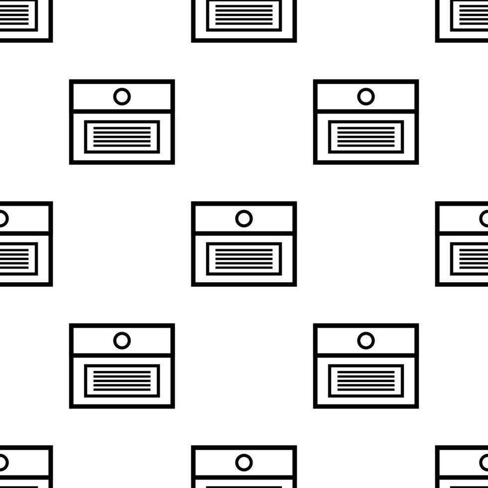 Seamless pattern with box for documents on white background. File protection, data security, safe confidential information. Vector illustration for design, web, wrapping paper, fabric