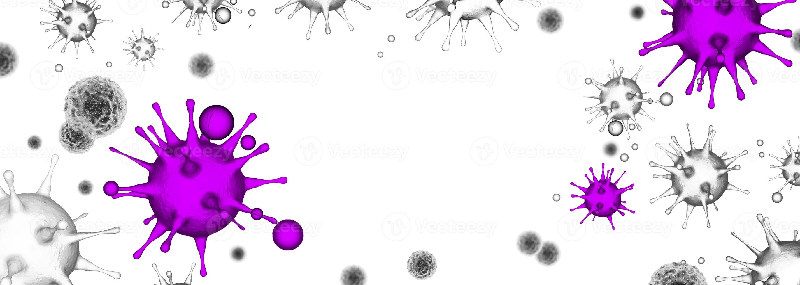 Corona virus background, pandemic risk concept. 3D illustration photo