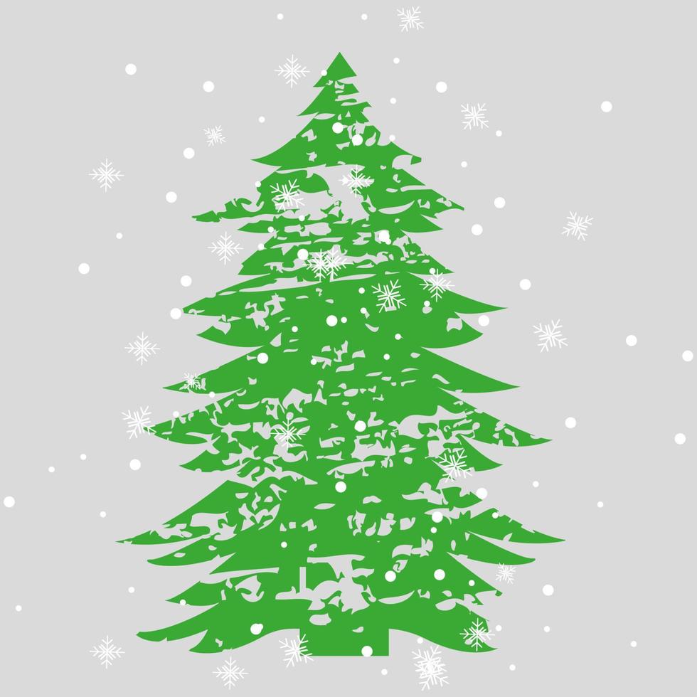 Christmas tree, detailed Design for your projects vector