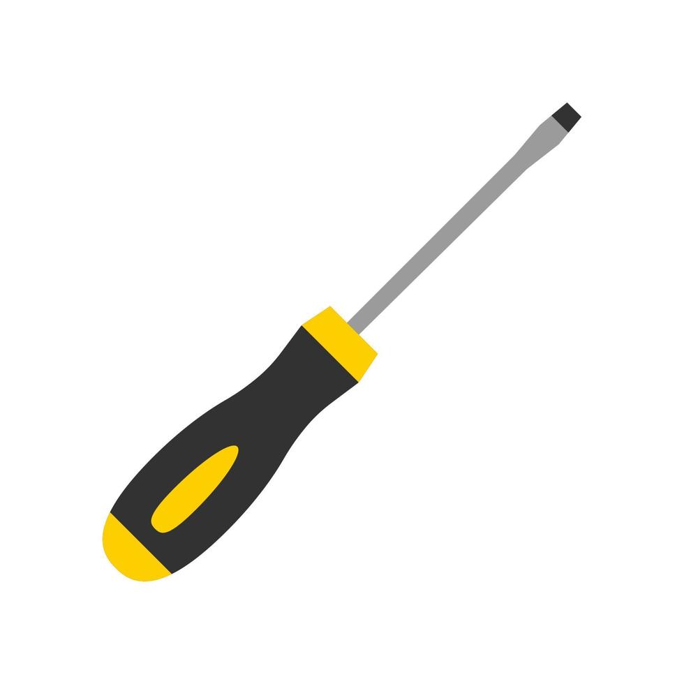 Screwdriver icon. Repair symbol. Vector illustration isolated on white background.