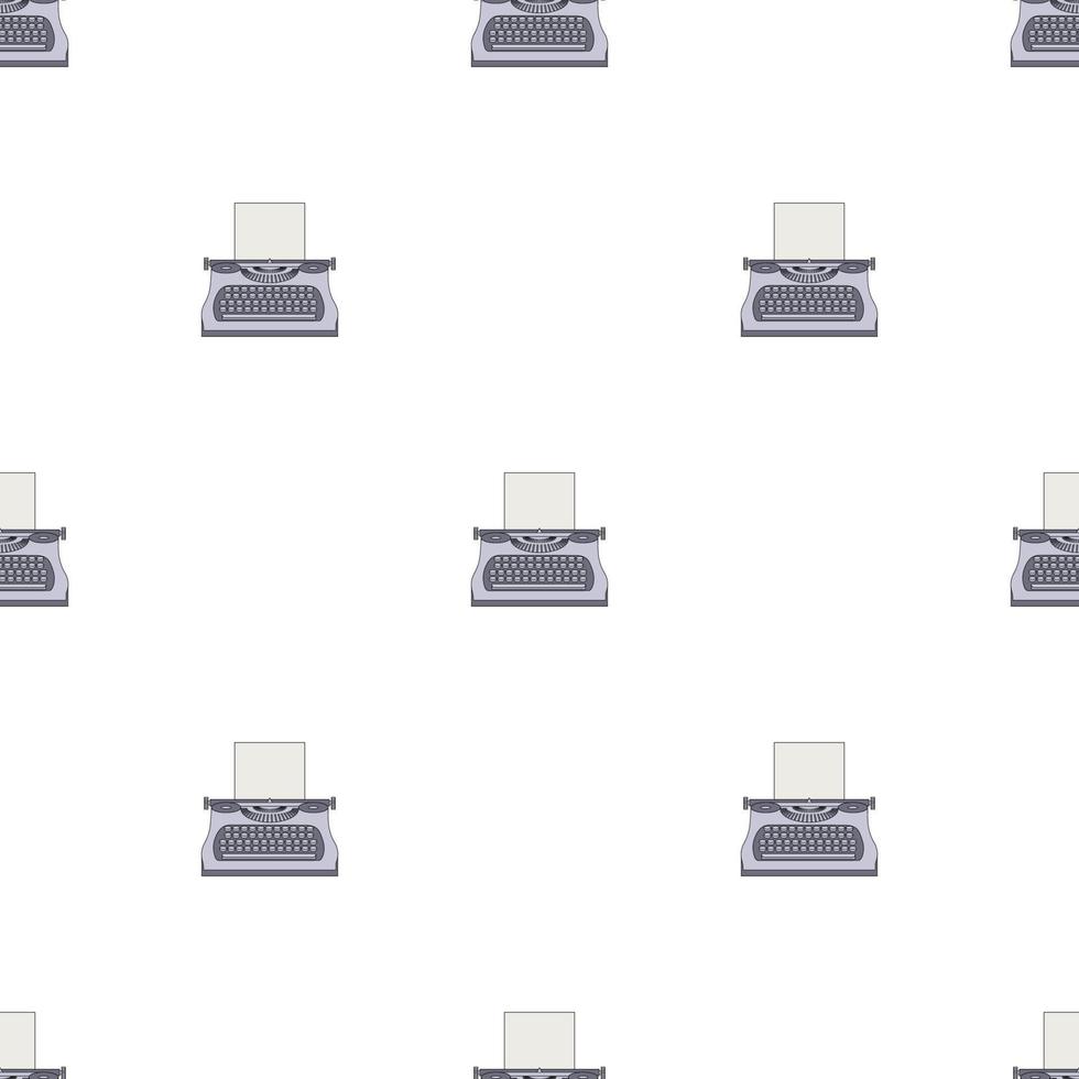 Seamless pattern with typewriter machine. Journalist equipment. Vintage tehnology. Keyboard. Antique equipment. Vector illustration for design, web, wrapping paper, fabric, wallpaper.