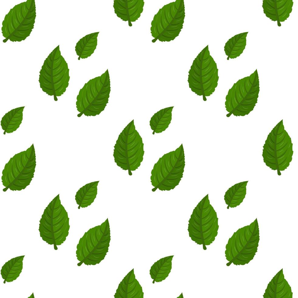 Seamless decorative template texture with green and beige leaves. Seamless stylized leaf pattern. vector