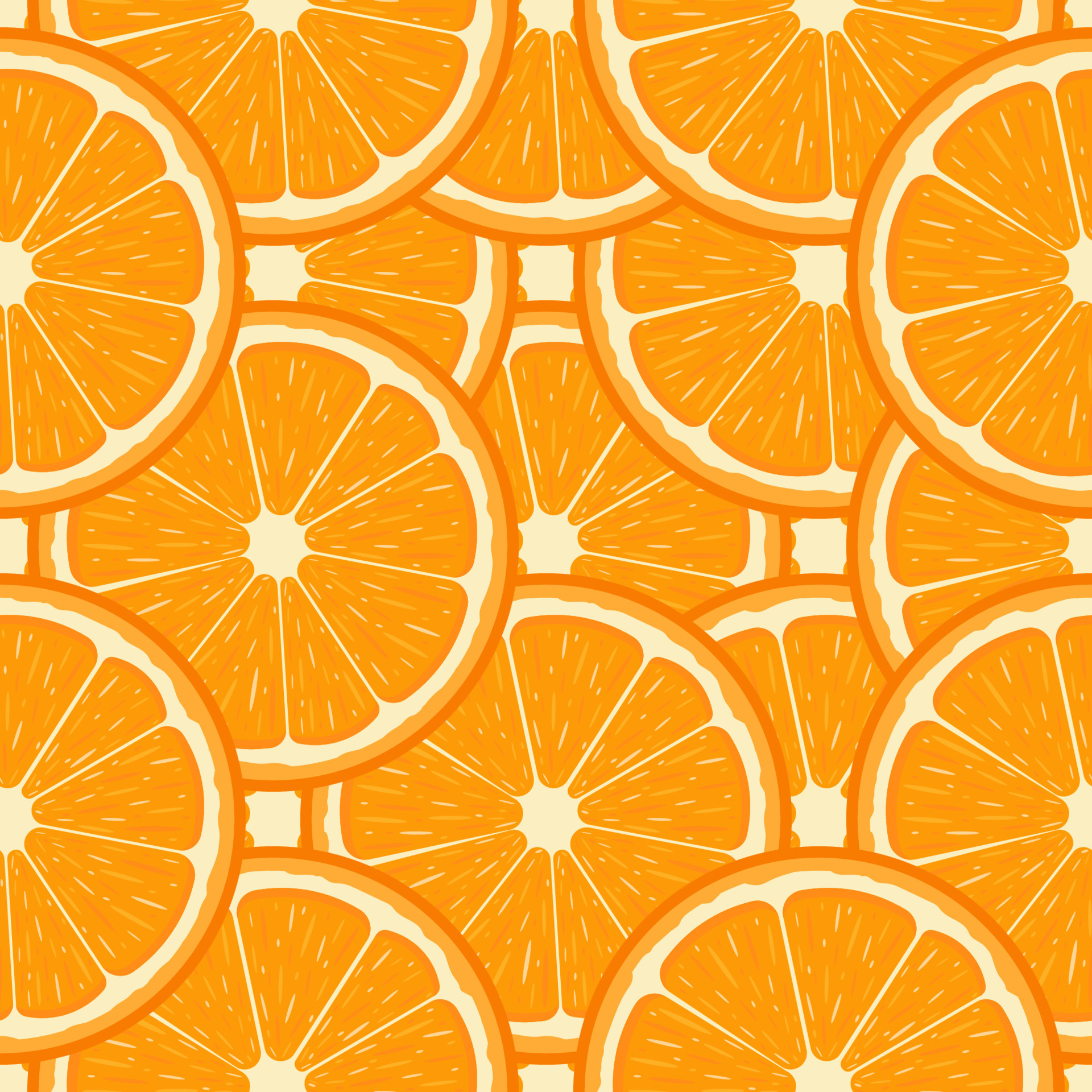 Seamless pattern with fresh half orange fruit. Tangerine. Organic fruit.  Cartoon style. Vector illustration for design, web, wrapping paper, fabric,  wallpaper 10526116 Vector Art at Vecteezy