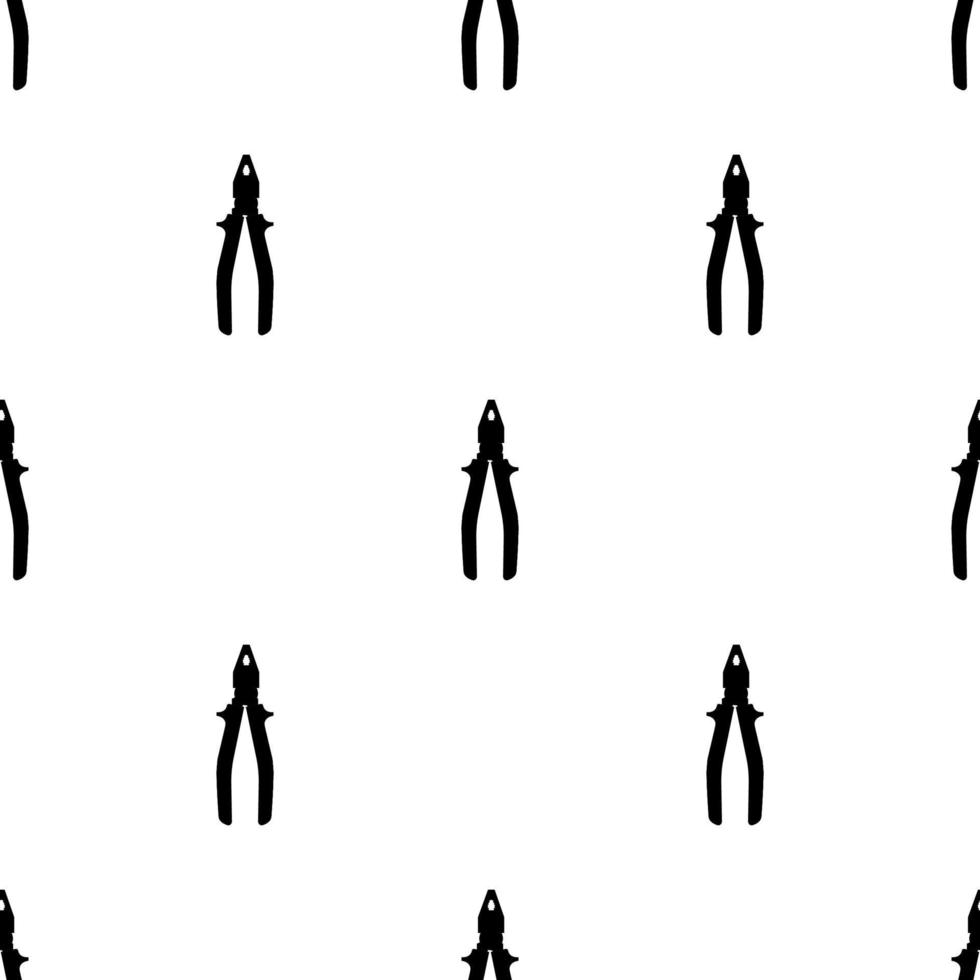 Seamless pattern with pliers icon. Repair symbols. Vector illustration for design, web, wrapping paper, fabric, wallpaper.