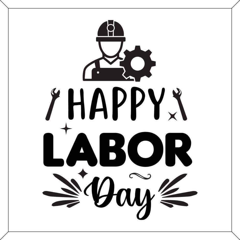 Labor day handwritten SVG design vector