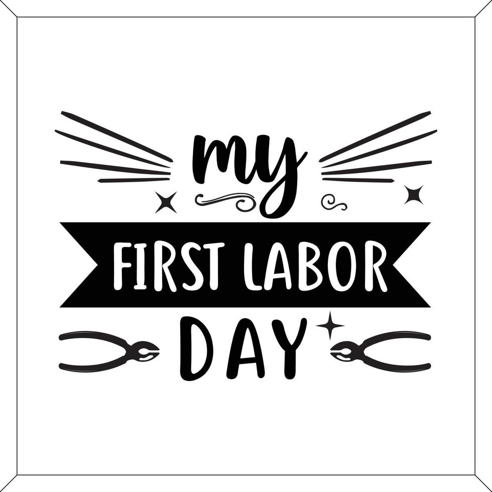 Labor day handwritten SVG design vector