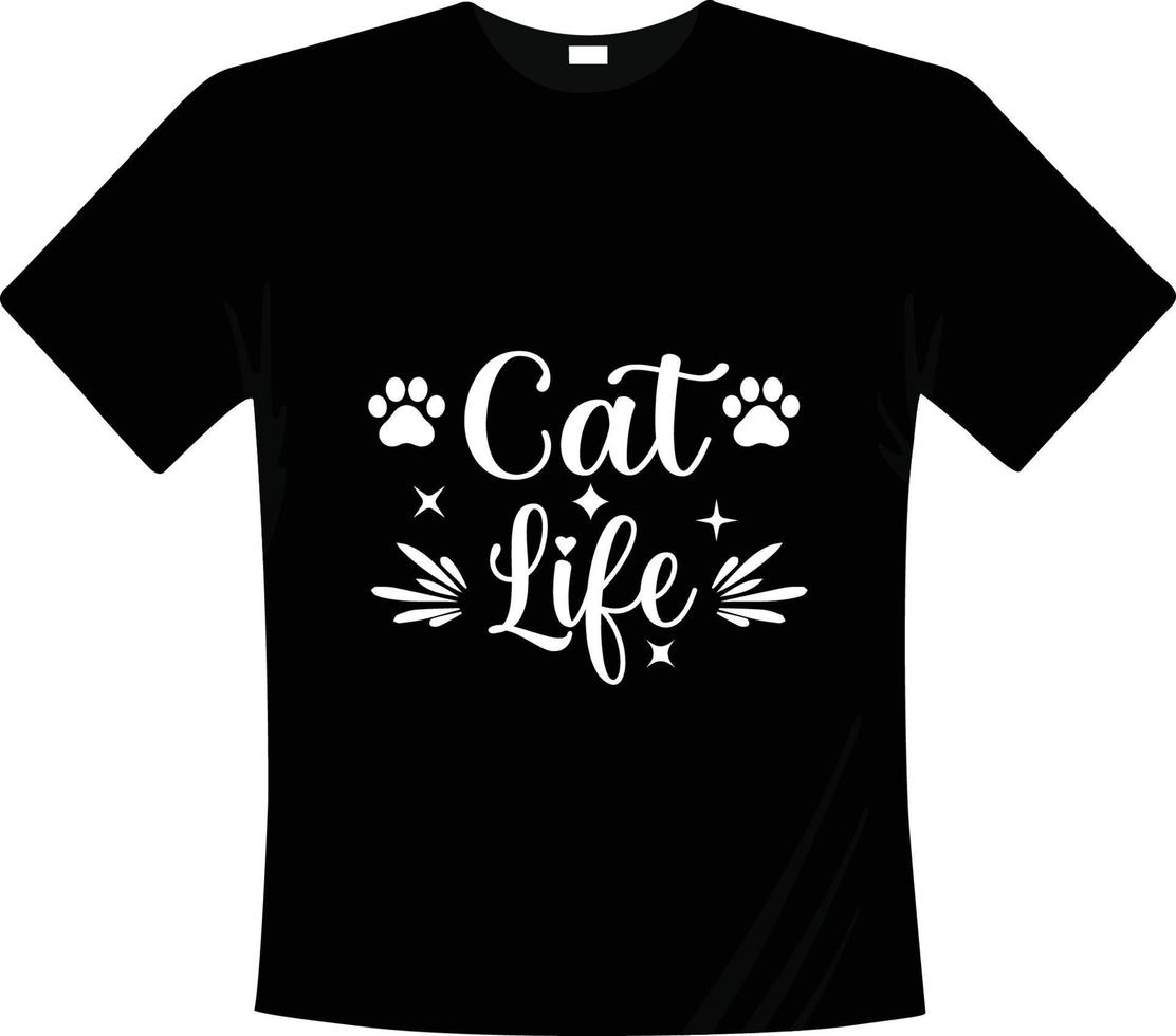 Cat handwritten lettering SVG design vector