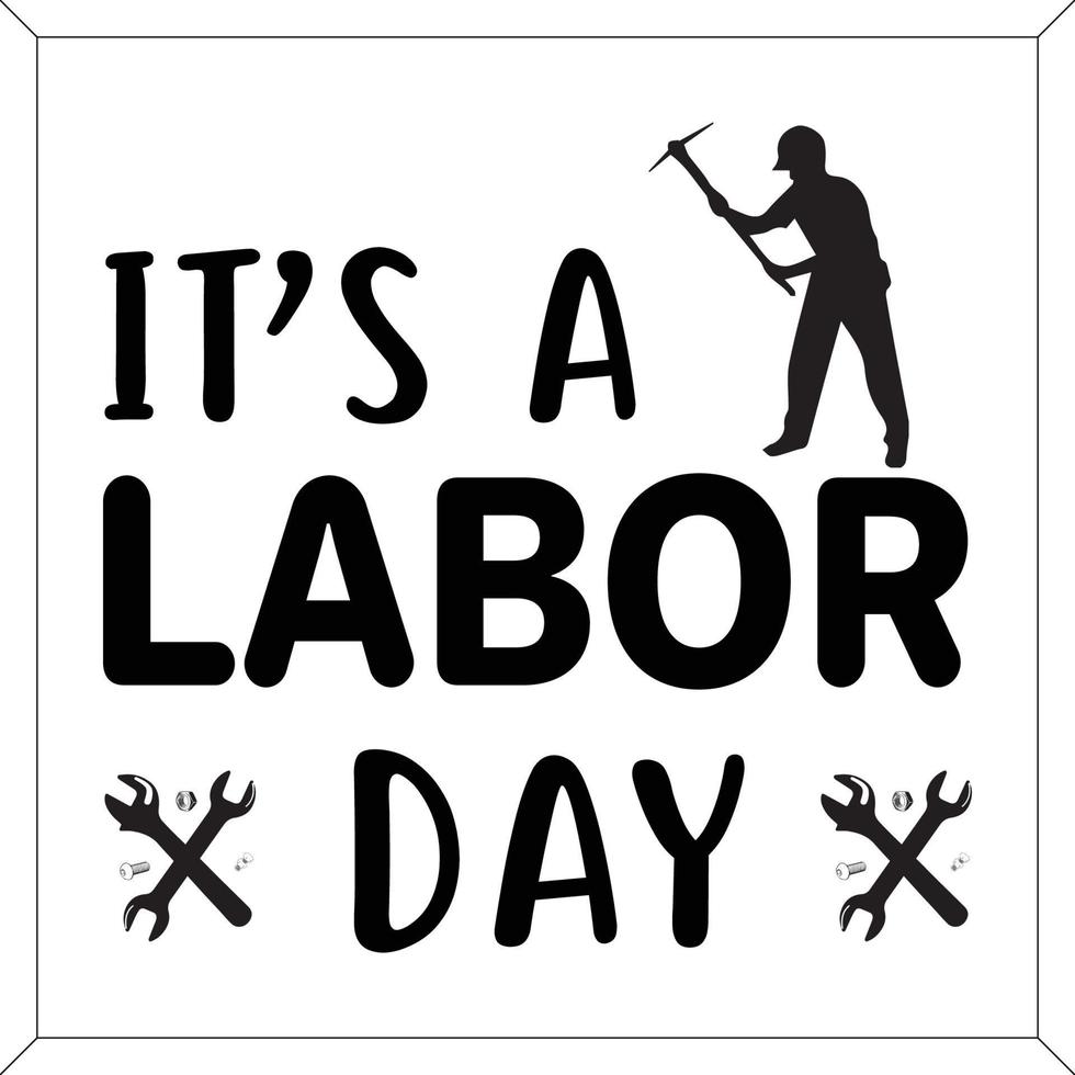 Labor day handwritten SVG design vector