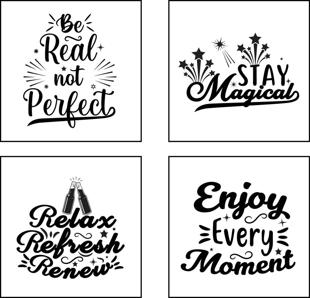 Enjoy every moment hand lettering positive quote Vector Image