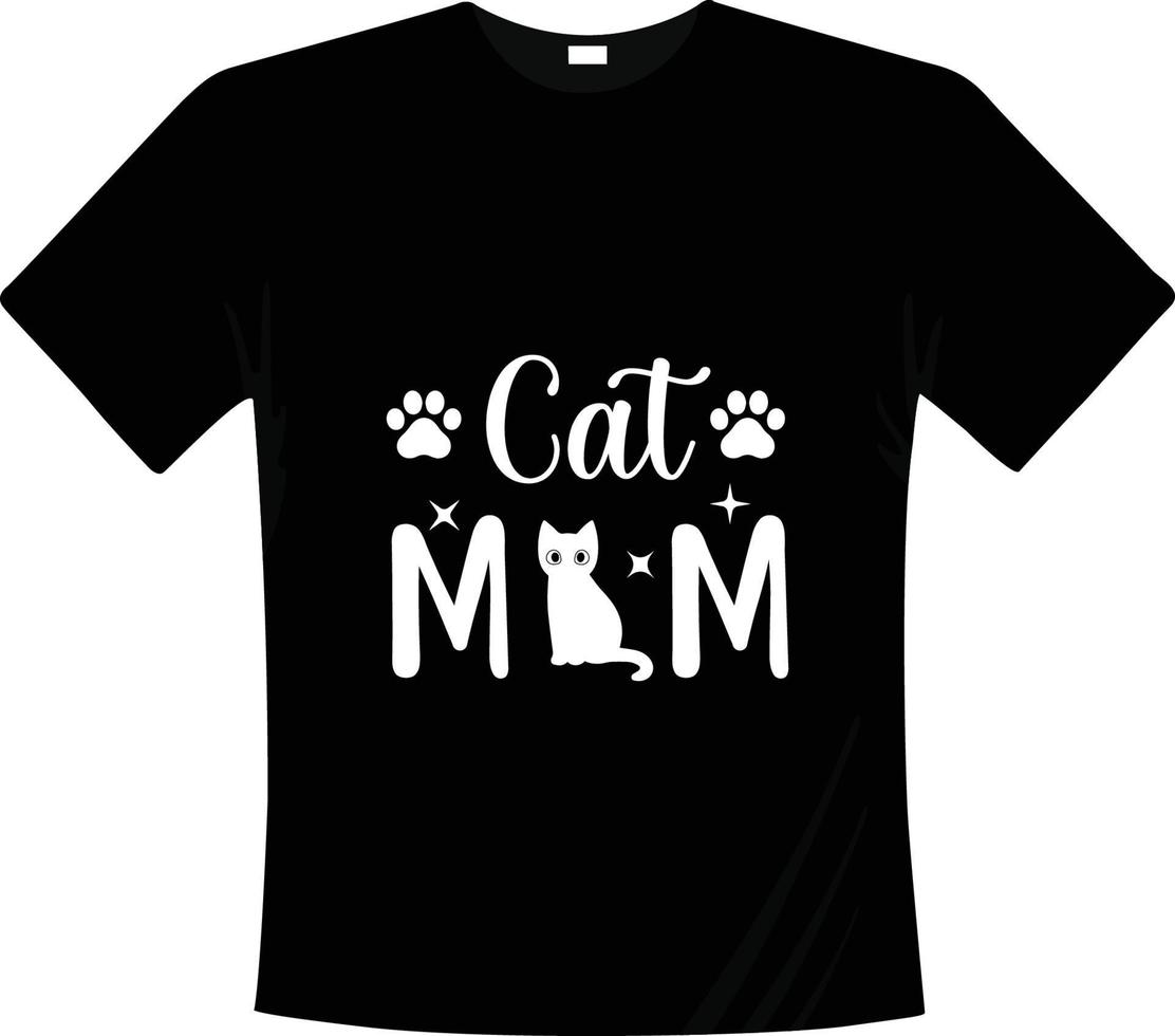 Cat handwritten lettering SVG design vector