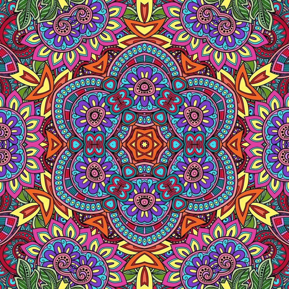 colorido mandala flores patrón boho simétrico 71 foto