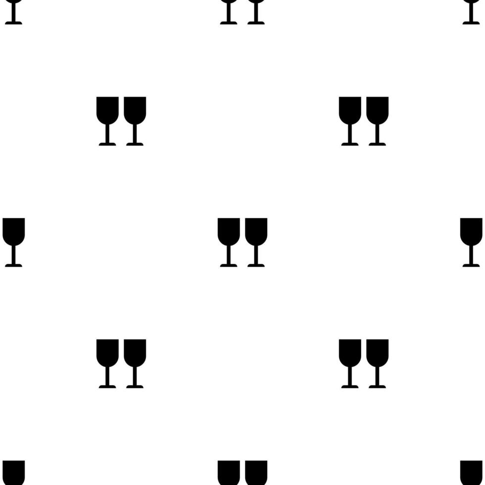 Seamless pattern with two glasses on white background. Vector illustration for design, web, wrapping paper, fabric, wallpaper