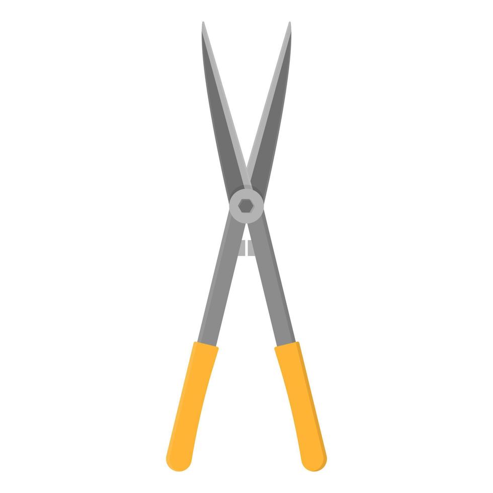 Gardening scissors isolated on white background. Gardening tool. Vector illustration in cartoon style for your design
