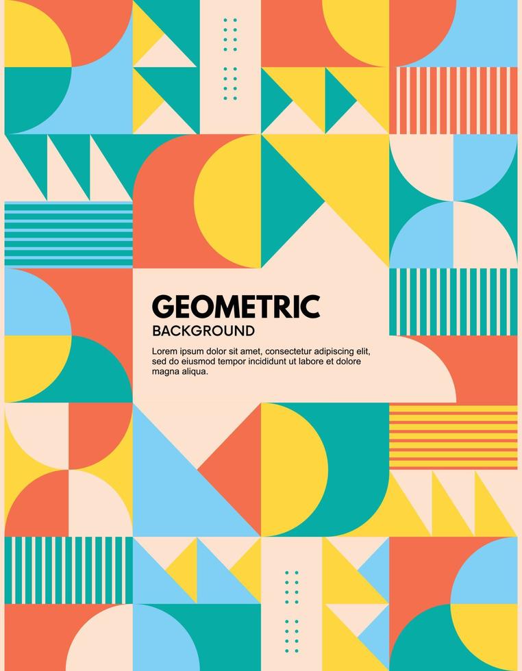 plantilla de fondo geométrico abstracto vector