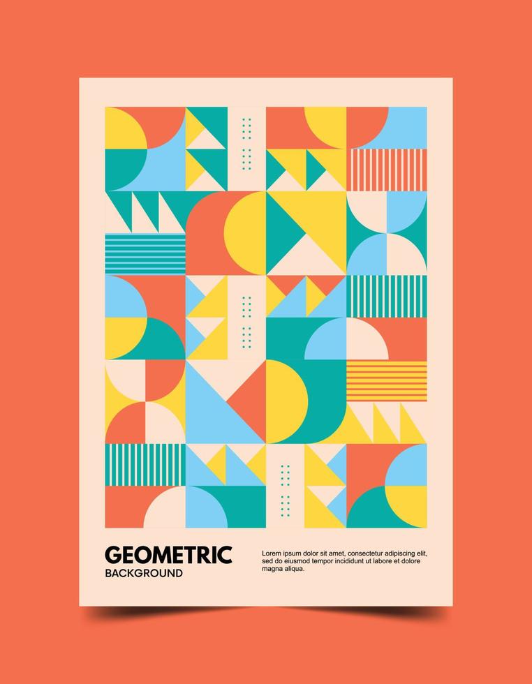 Abstract geometric background template vector