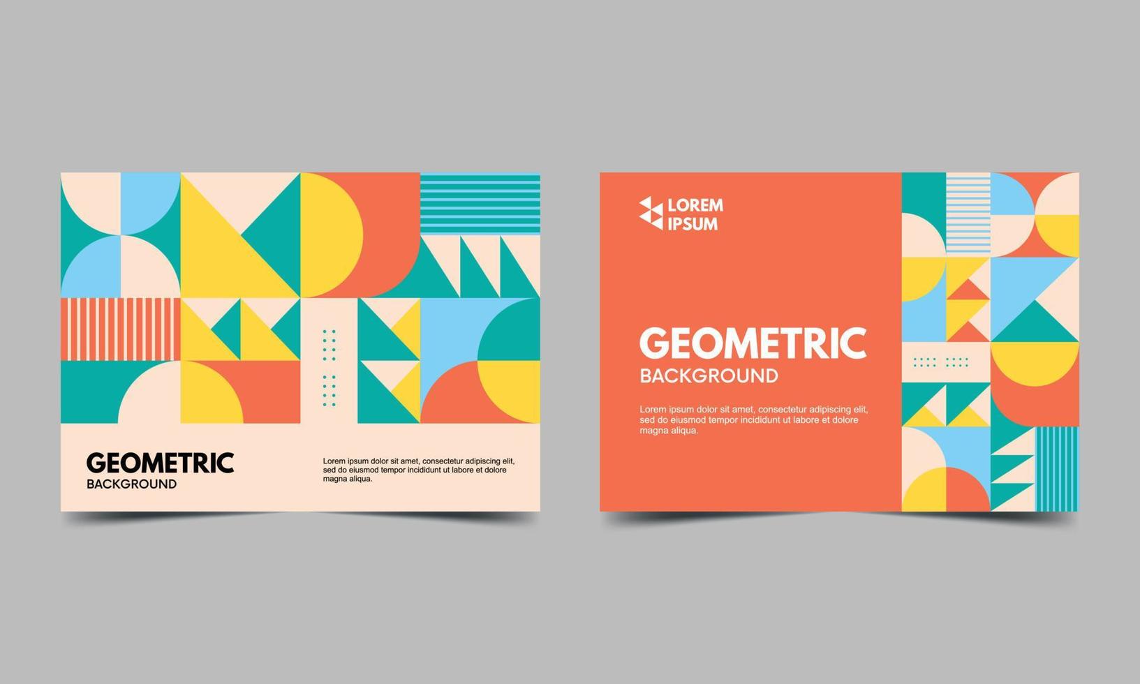 Abstract geometric background template vector