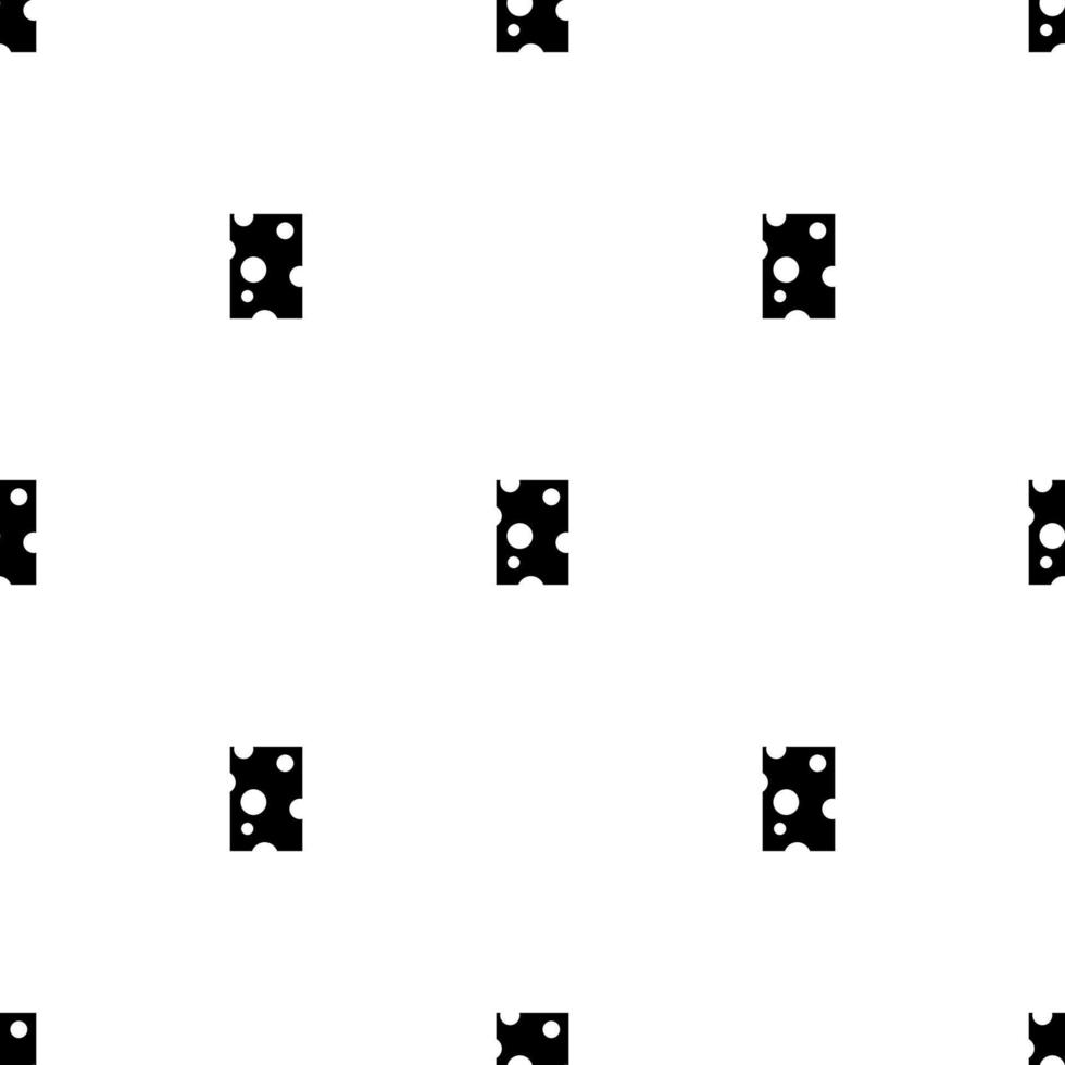 Seamless pattern with slice of cheese on white background. Vector illustration for design, web, wrapping paper, fabric, wallpaper