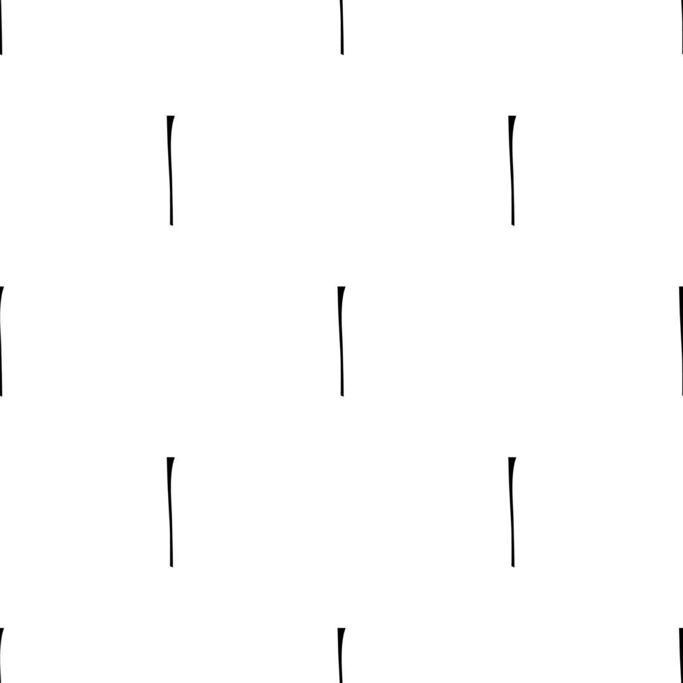 patrón sin costuras con icono de bastón de magia negra sobre fondo blanco. varita mágica, cetro, palo, vara. ilustración vectorial para diseño, web, papel de envolver, tela, papel tapiz. vector