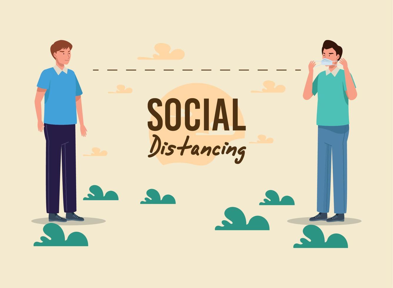 Social Distancing design vector