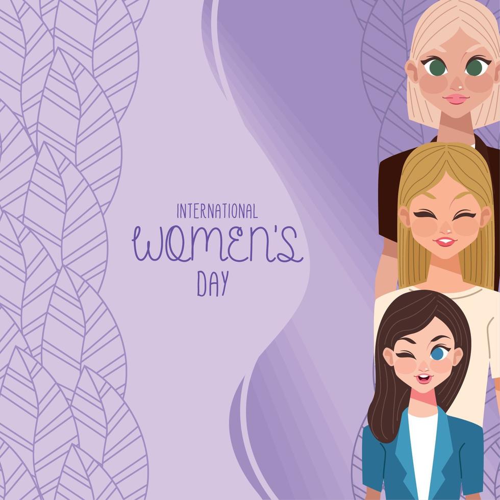 international happy womens day vector