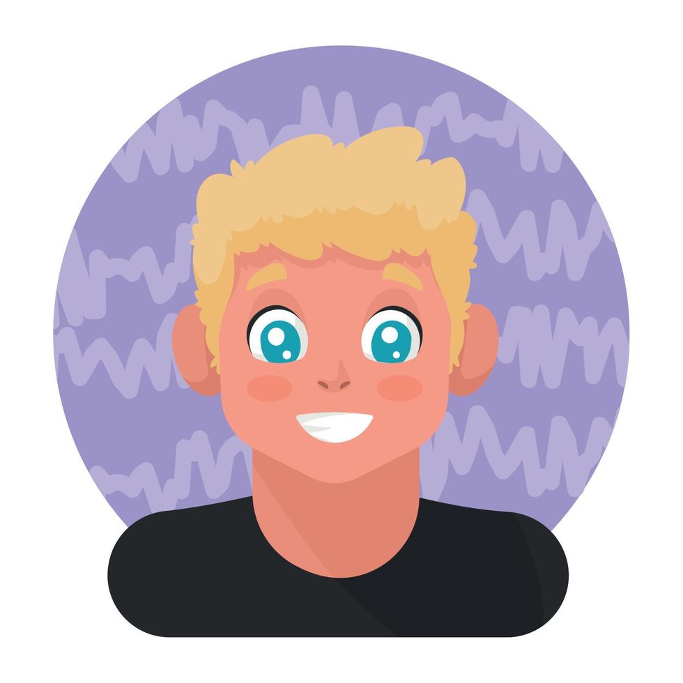 blond man prophile picture vector