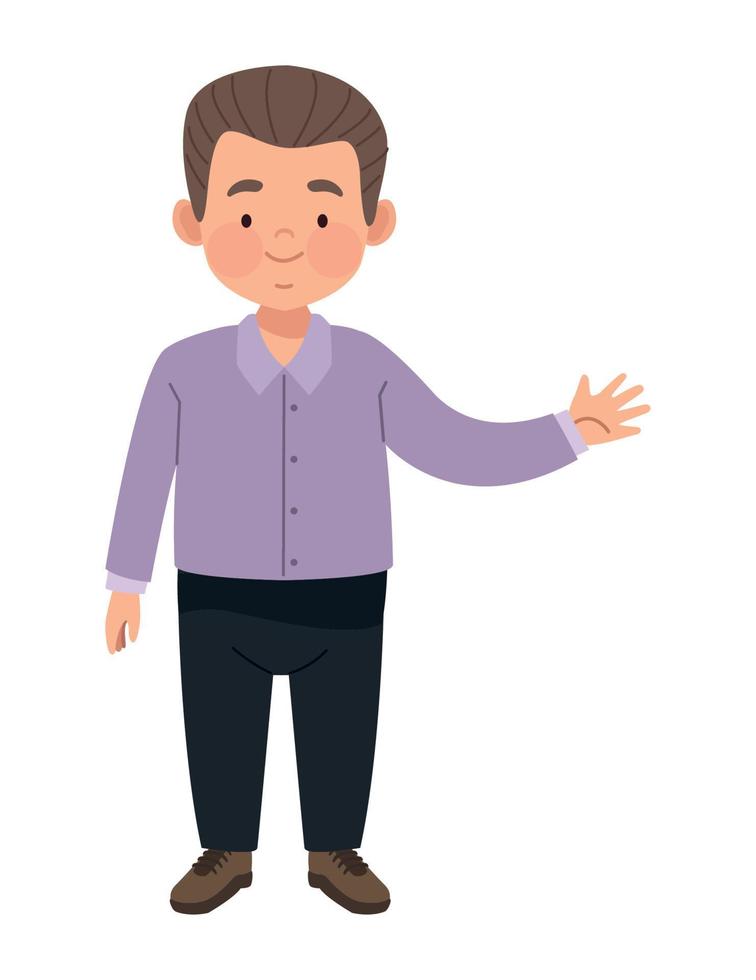 elegant man standing vector