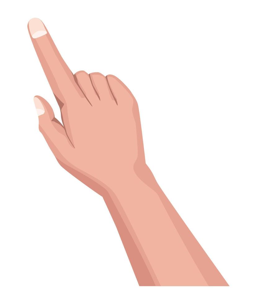 left finger point direction vector