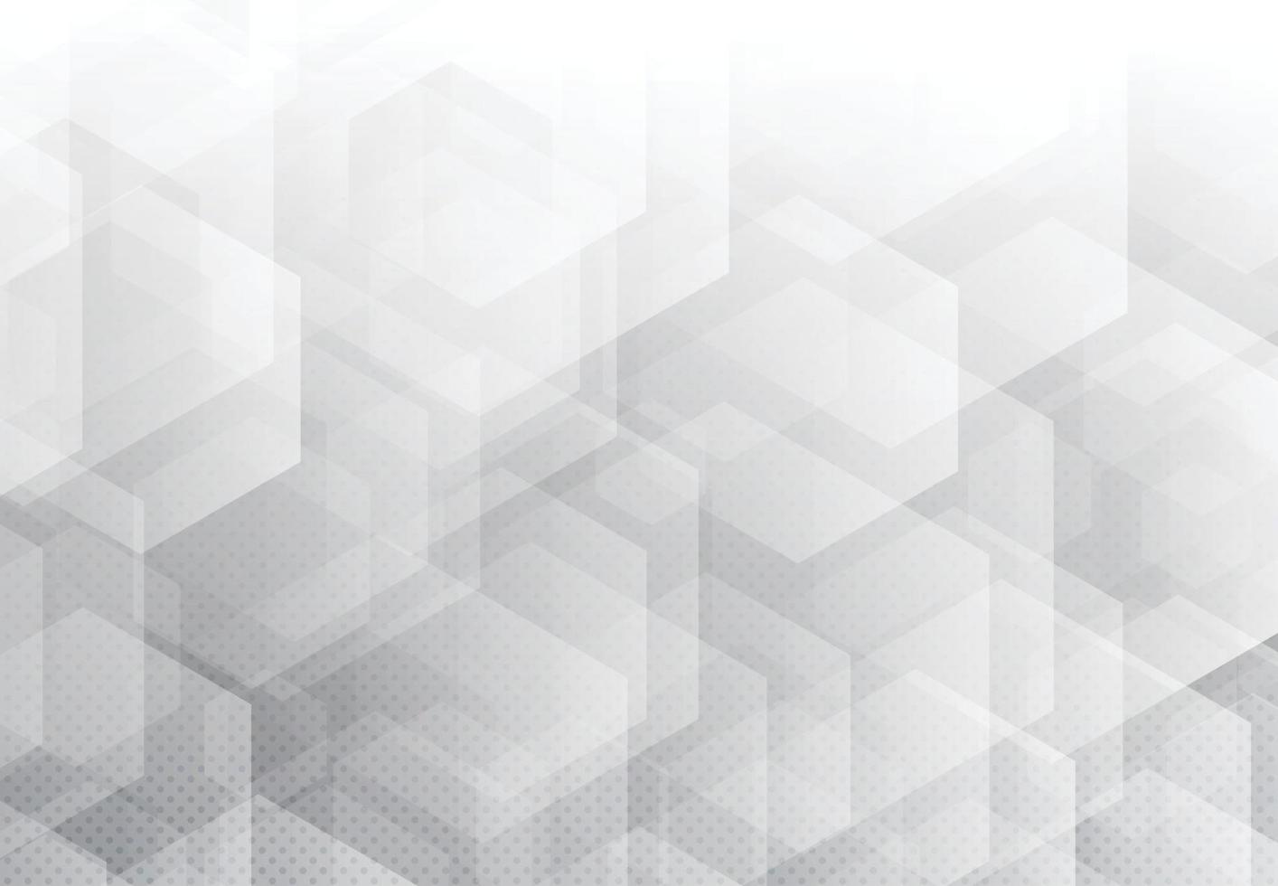 diseño abstracto de tecnología de patrones hexagonales blancos con fondo decorativo de semitonos. ilustración vectorial eps10 vector