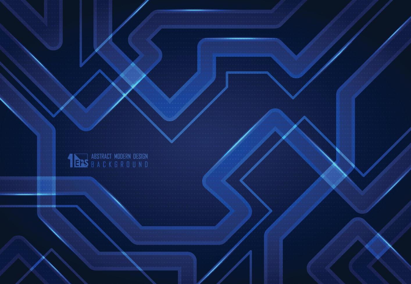 abstracto azul futurista de fondo de portada de ilustraciones de diseño de tecnología de alimentación de línea. ilustración vectorial eps10 vector