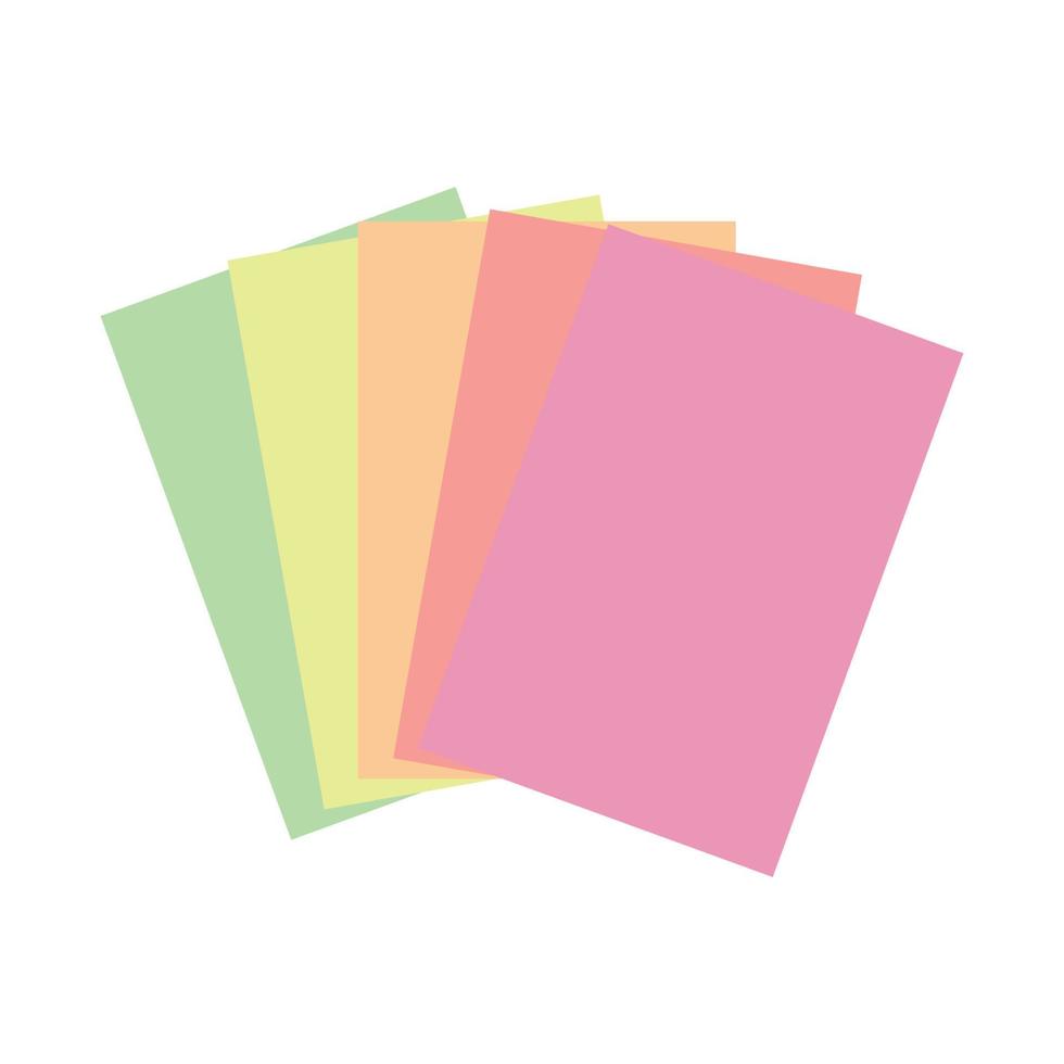 colorful paper set for art craft vector illustration