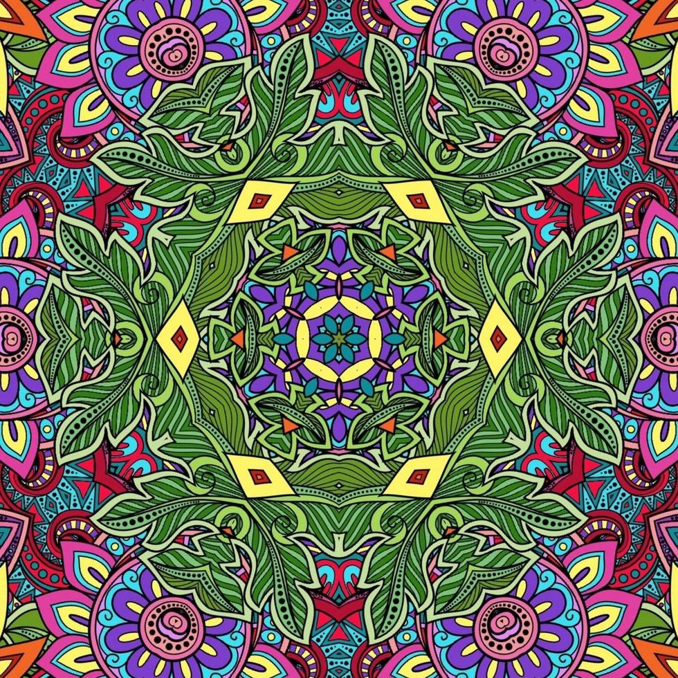 colorido mandala flores patrón boho simétrico 37 foto