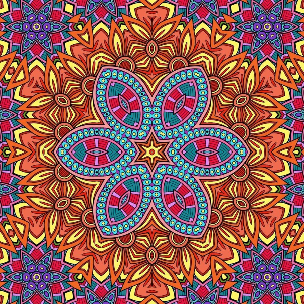 Colorful Mandala Flowers Pattern Boho Symmetrical 630 photo