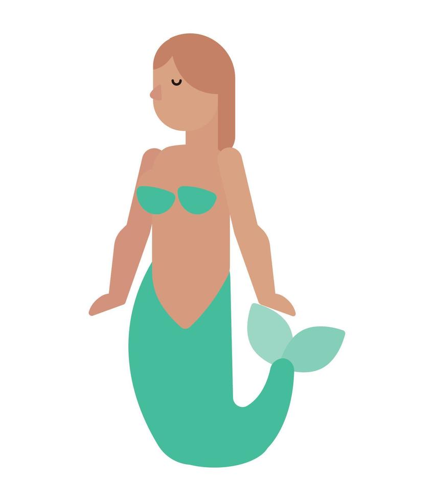 personaje de criatura fantástica de sirena vector